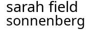 sarah f sonnenberg logo